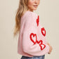 Bohemian Lots of Love Knit Copped Heart Cardigan