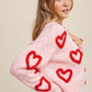 Bohemian Lots of Love Knit Copped Heart Cardigan