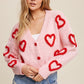 Bohemian Lots of Love Knit Cropped Heart Cardigan