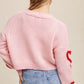 Bohemian Lots of Love Knit Copped Heart Cardigan