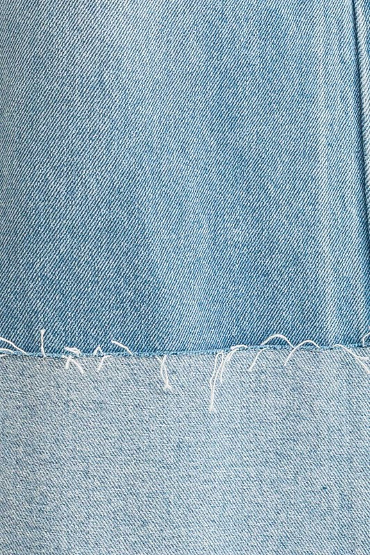 Bohemian High Waisted Wide Leg Cuffed Jeans