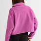 Bohemian Pocket Detail Boxy Fleece Pullover Sweater