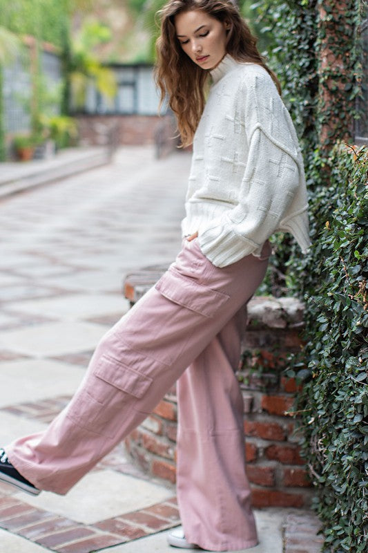 Bohemian Cross Pattern Knit Oversized Pullover Sweater
