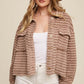 Bohemian Soft Ribbed Fleece Shirt Jacket - Shacket