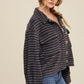 Bohemian Soft Ribbed Fleece Shirt Jacket - Shacket