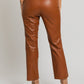 Bohemian Faux Leather Straight Pants