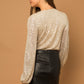 Bohemian Holiday Long Sleeve Sequin Wrap Bodysuit