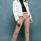 Bohemian Corduroy Puffer Jacket with Toggle Detail