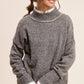 Bohemian Mock Neck Ella Wool Blend Knit Pullover Sweater