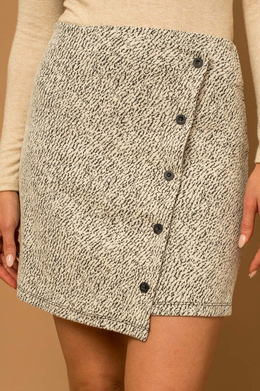 Bohemian Button Down Modern Mini Skirt