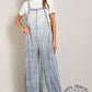 Bohemian Denim Washed Tie Dye Tencel Jumpsuit