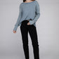 Bohemian Washed Baby Waffle Long Sleeve Top