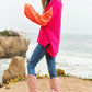 Bohemian Leopard Oversized Half and Half Pullover Sweater