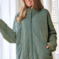 Bohemian Washed Soft Comfy Quilting Zip Closure Jacket