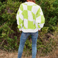Bohemian Multi Geo Checker Pullover Knit Sweater Top