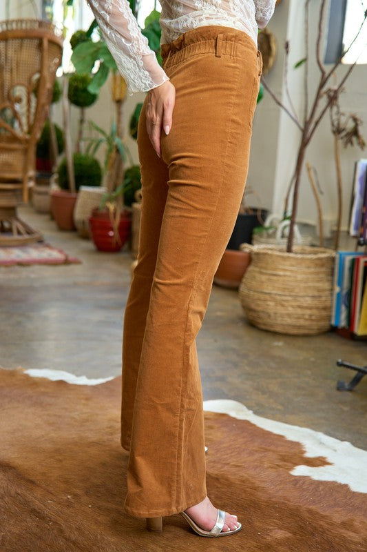 Bohemian Corduroy Button Front Flare Pants – OliverandJade