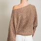 Bohemian Mocha Loose Fit Knit Pullover Sweater