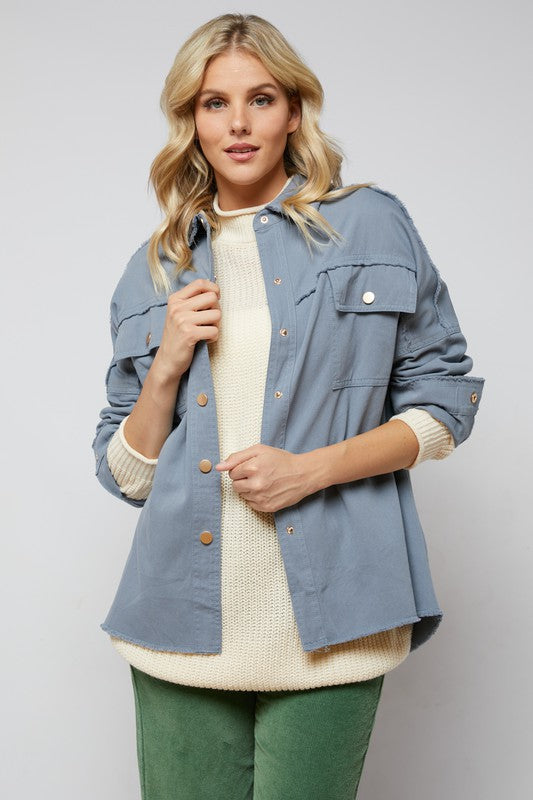 Bohemian Rock and Roll Sequin Long Sleeve Button Down Jacket
