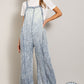 Bohemian Denim Washed Tie Dye Tencel Jumpsuit