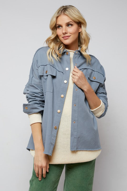 Bohemian Rock and Roll Sequin Long Sleeve Button Down Jacket