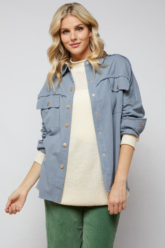 Bohemian Rock and Roll Sequin Long Sleeve Button Down Jacket