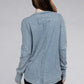 Bohemian Washed Baby Waffle Long Sleeve Top