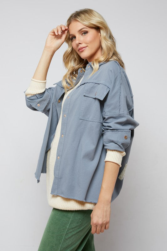 Bohemian Rock and Roll Sequin Long Sleeve Button Down Jacket