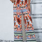 Bohemian Paisley Printed High-Rise Wide Leg Pants