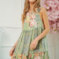 Bohemian Full Skirt Floral Patten Midi Long Dress