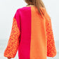 Bohemian Leopard Oversized Half and Half Pullover Sweater