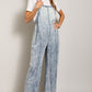 Bohemian Denim Washed Tie Dye Tencel Jumpsuit