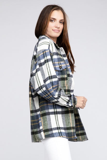 Bohemian Plaid Cozy Oversized Flannel Shirt