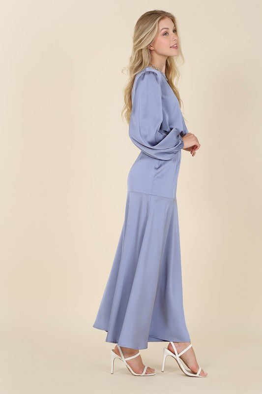Bohemian Dressed Up Satin Two-Piece Mermaid Dress Set