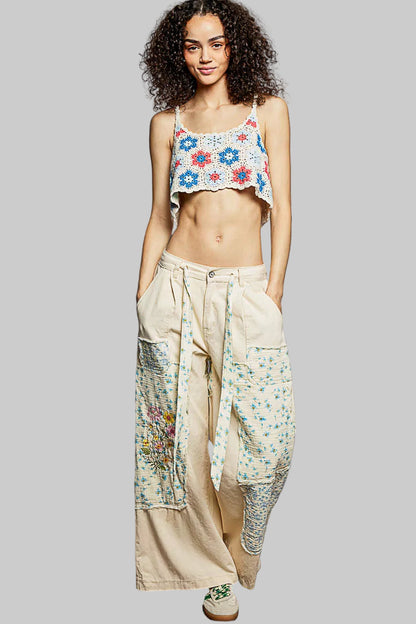 Adeline Boho Crochet Cami with Scalloped Trim