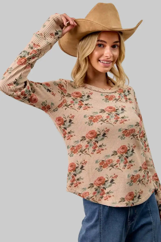 Alaia Floral Print Thermal Top 