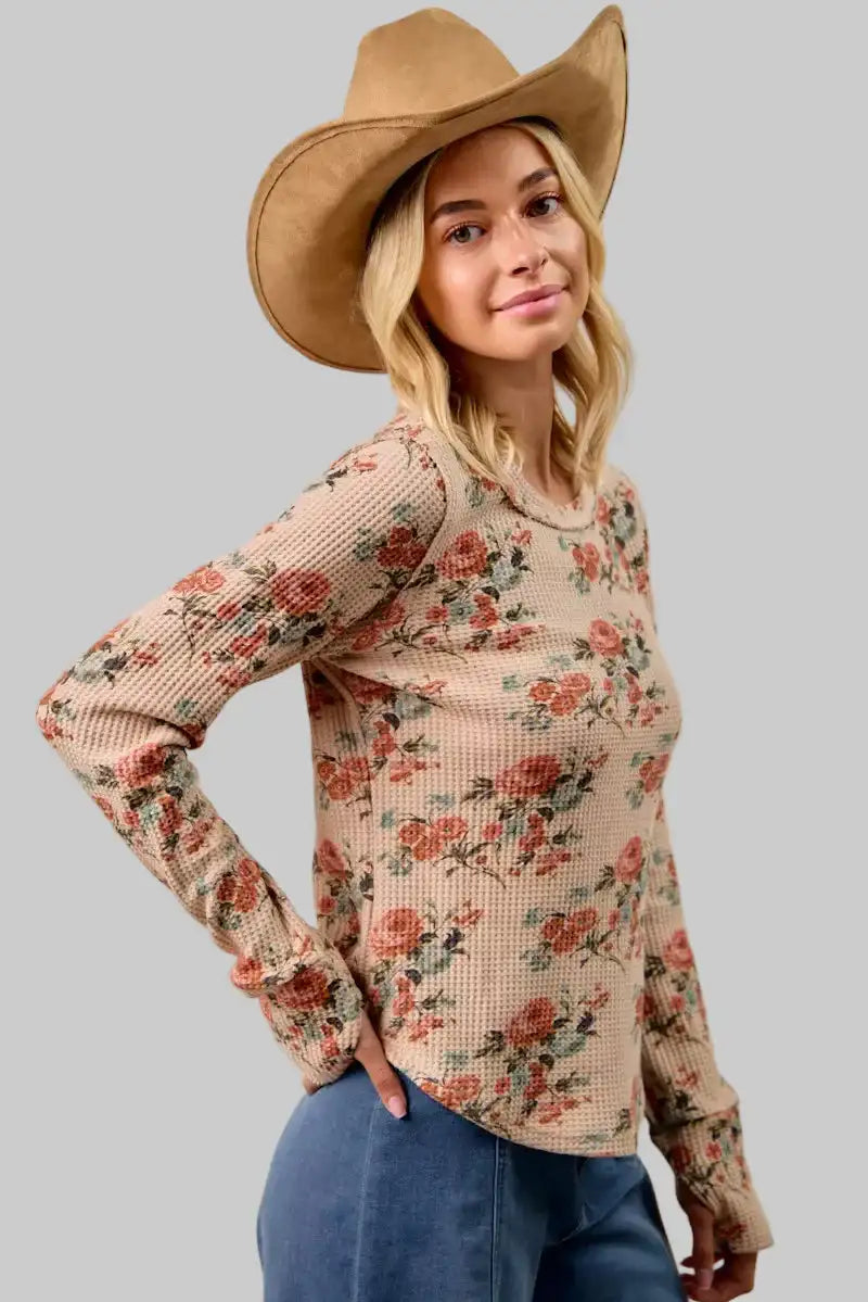 Alaia Floral Print Thermal Top 