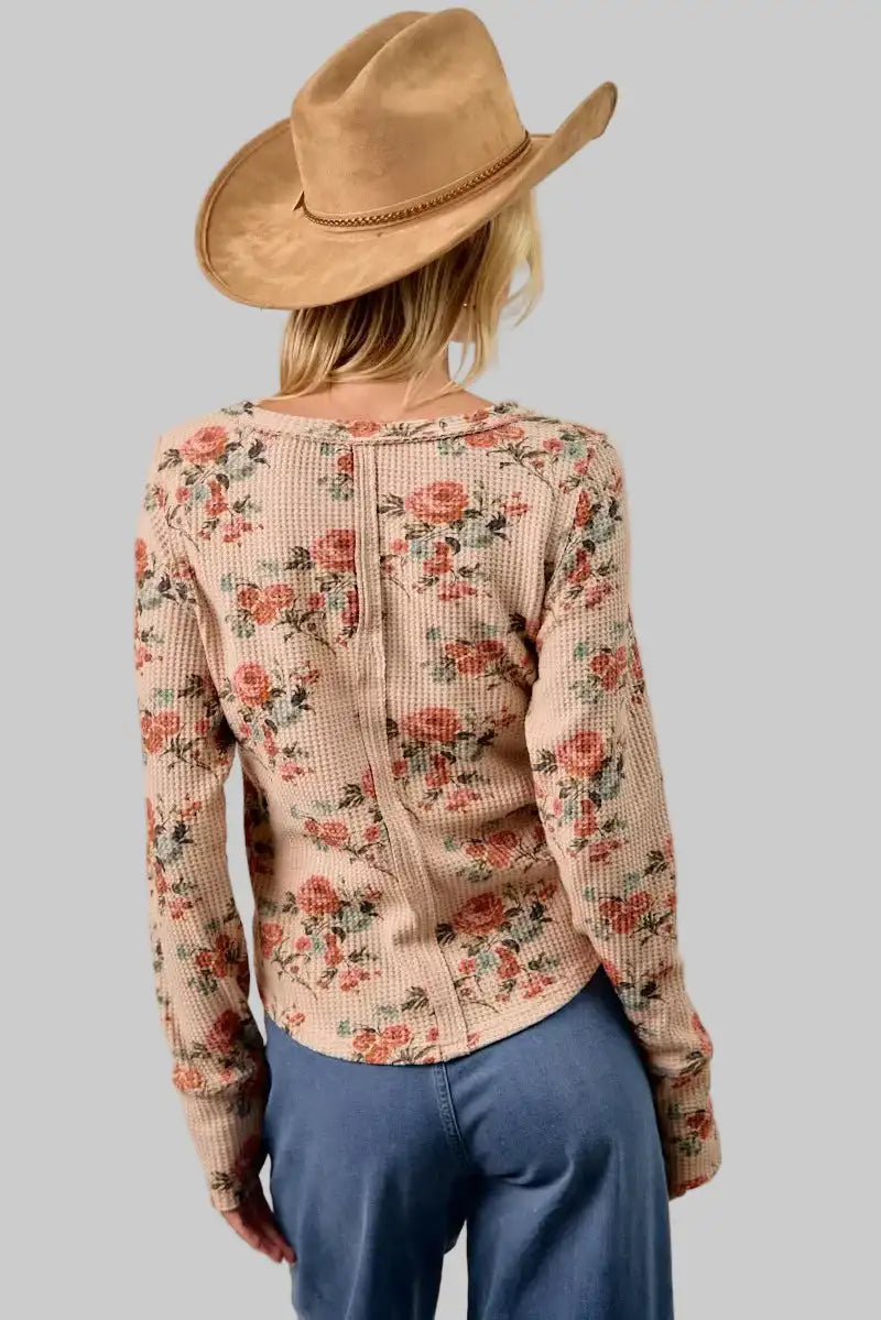 Alaia Floral Print Thermal Top 