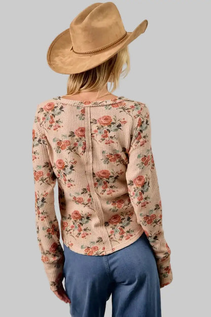 Alaia Floral Print Thermal Top 