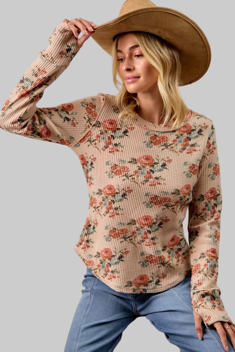 Alaia Floral Print Thermal Top 