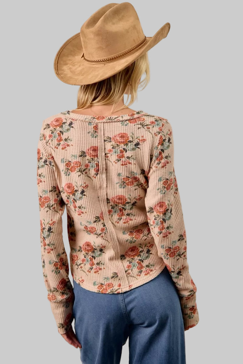 Alaia Floral Print Thermal Top 