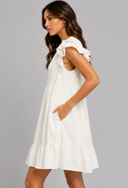 Alaina Ruffle Babydoll Dress