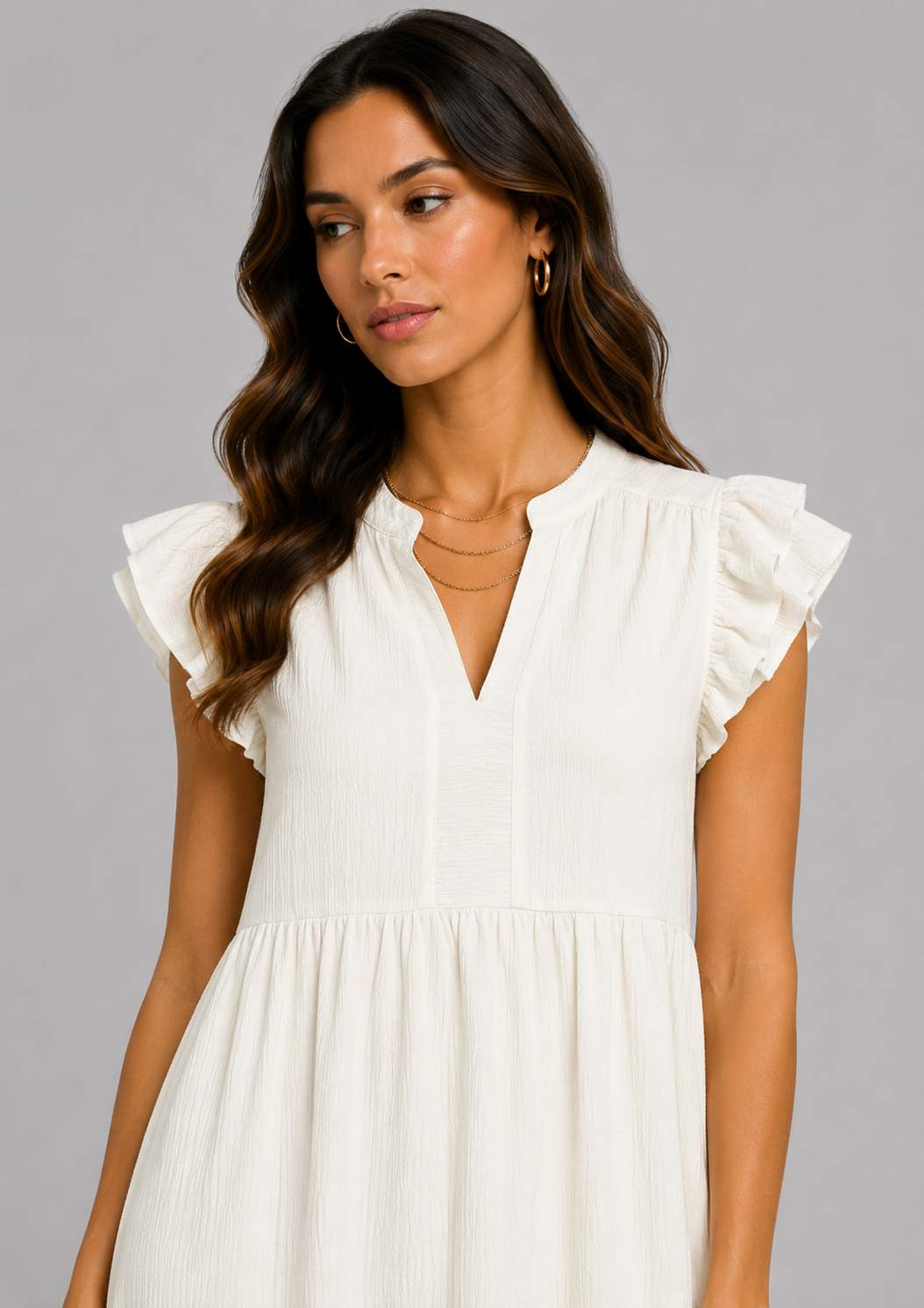 Alaina Ruffle Babydoll Dress