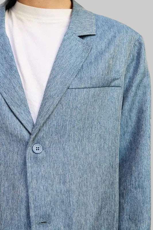 Alana Oversized Denim Blue Blazer