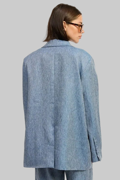 Alana Oversized Denim Blue Blazer
