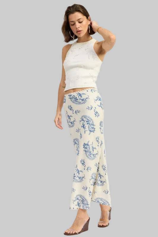 Alani Boho Racerback Beaded Tank Top