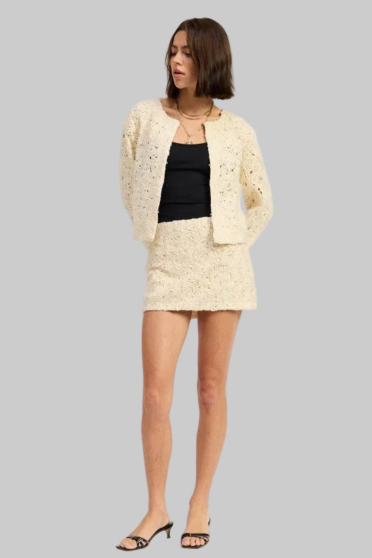 Amira Boho Macrame Cropped Jacket