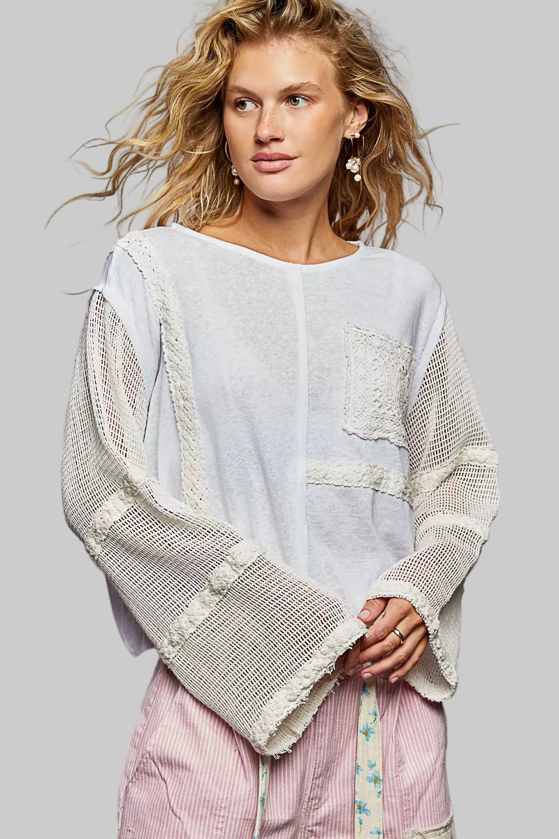 Aria Boho Crochet Mesh Top