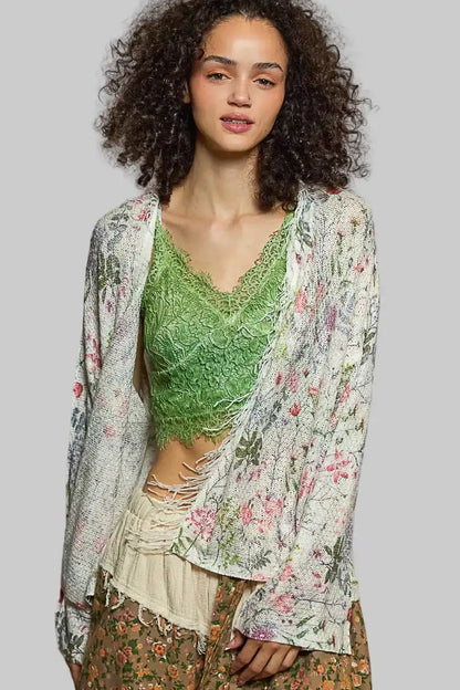 Aubrey Floral Boho Cardigan 