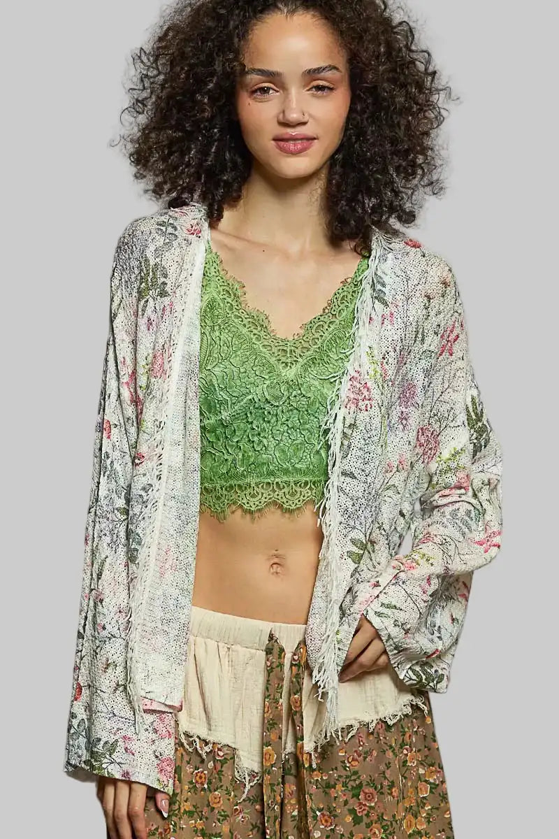 Aubrey Floral Boho Cardigan 