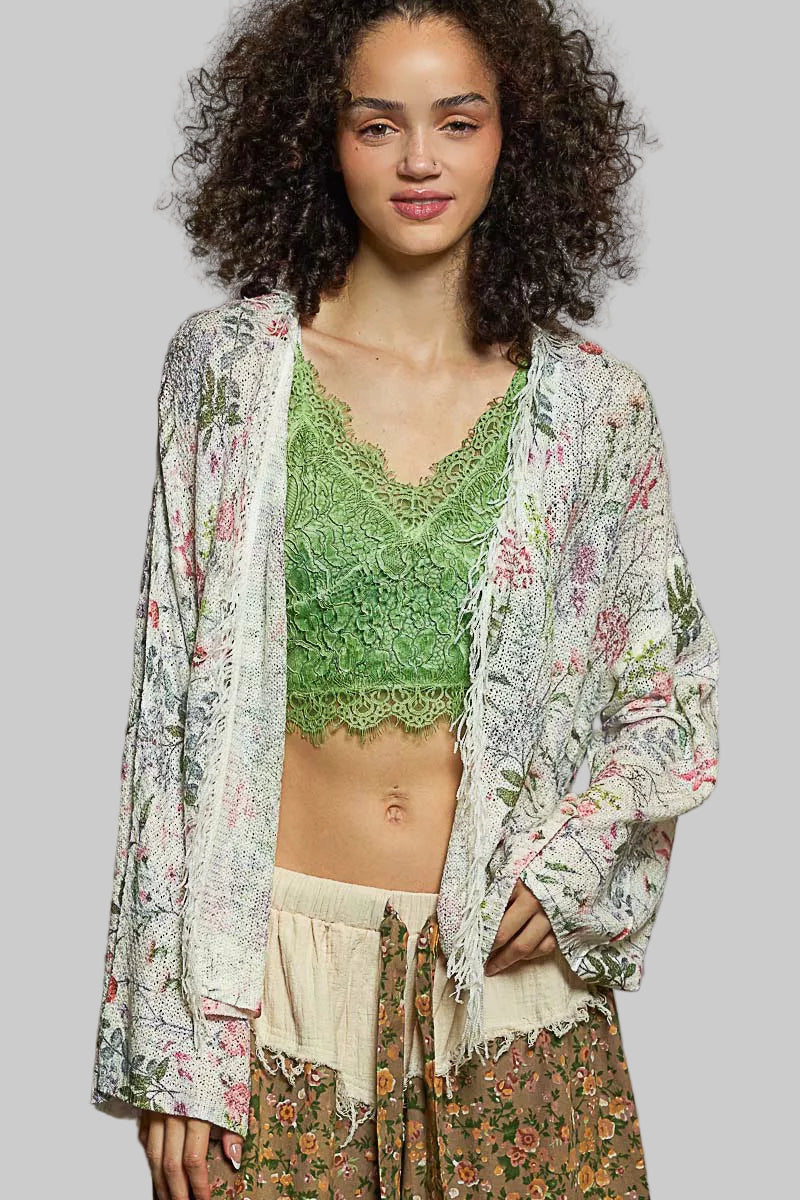 Aubrey Floral Boho Cardigan 